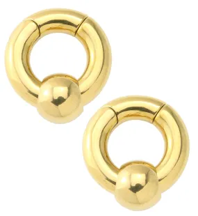 Gold PVD Hinged Slide Bead Ear Weights