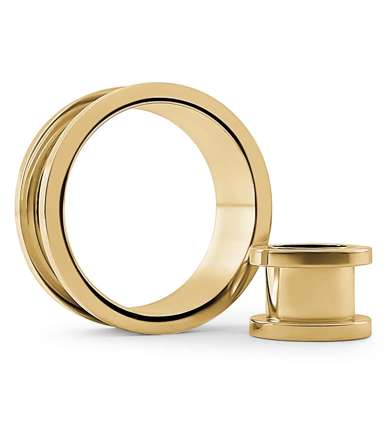 Gold PVD Stainless Steel Screw on Tunnels