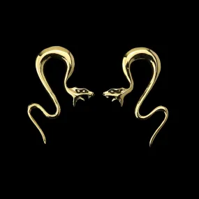 Golden Snake Brass Ear Weights