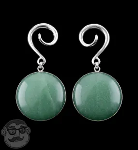 Grand Aventurine Stone Hanging Ear Weights