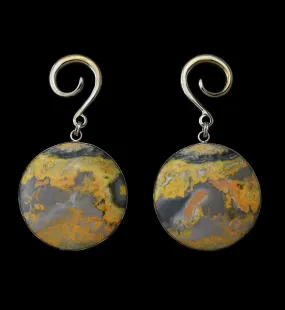Grand Bumblebee Jasper Stone Ear Weights