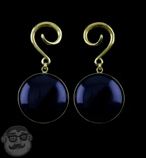 Grand Obsidian Stone Hanging Ear Weights