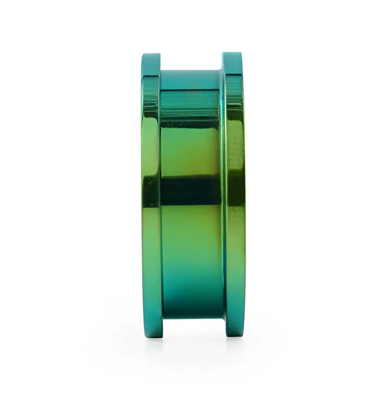 Green PVD Stainless Steel Ear Tunnels