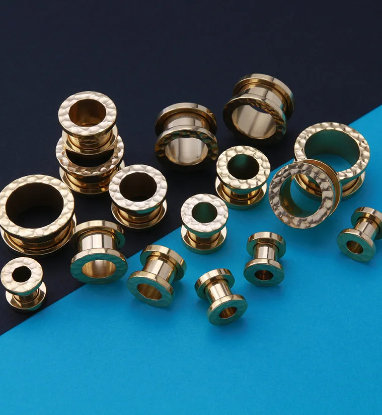 Hammered Gold PVD Stainless Steel Tunnels