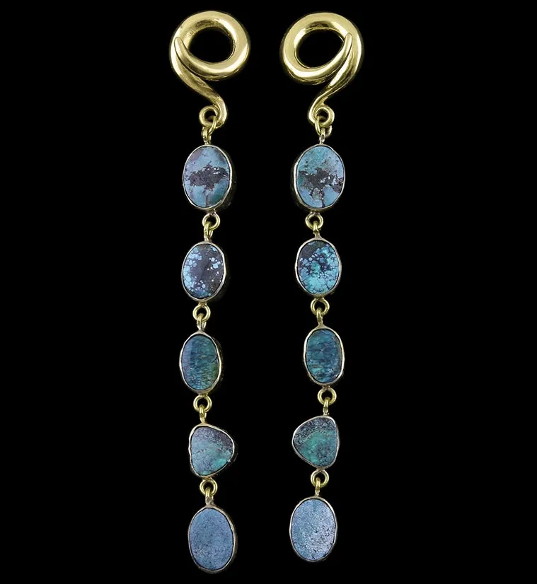 Hanging Turquoise Stone Ear Weights