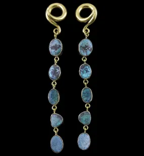 Hanging Turquoise Stone Ear Weights