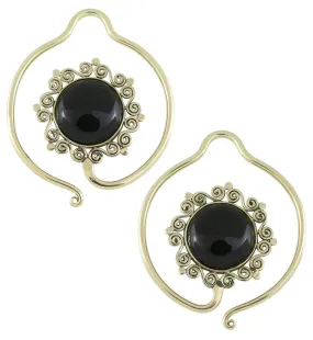Helix Black Onyx Stone Ear Weights