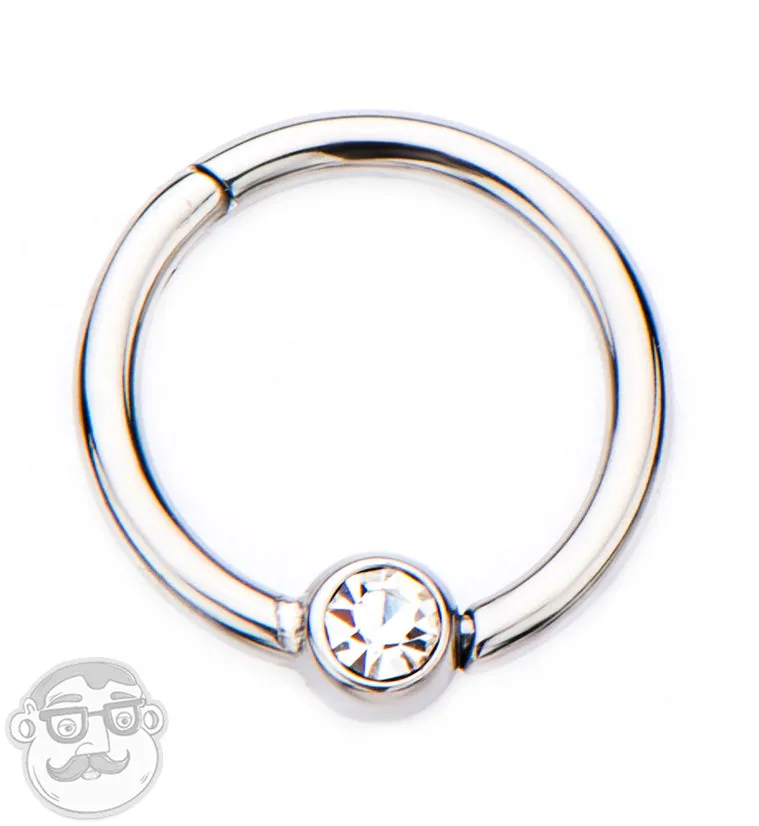 Hinged Segment Captive CZ Ring