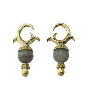 Labradorite Stone Totum Ear Weights