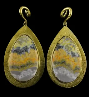 Lament Bumblebee Jasper Stone Ear Weights