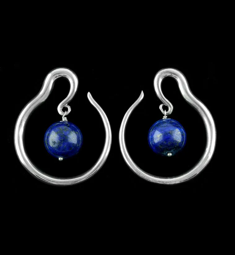 Lapis Lazuli Orbital Brass Ear Weights