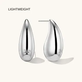 Large Dome Earrings in Silver