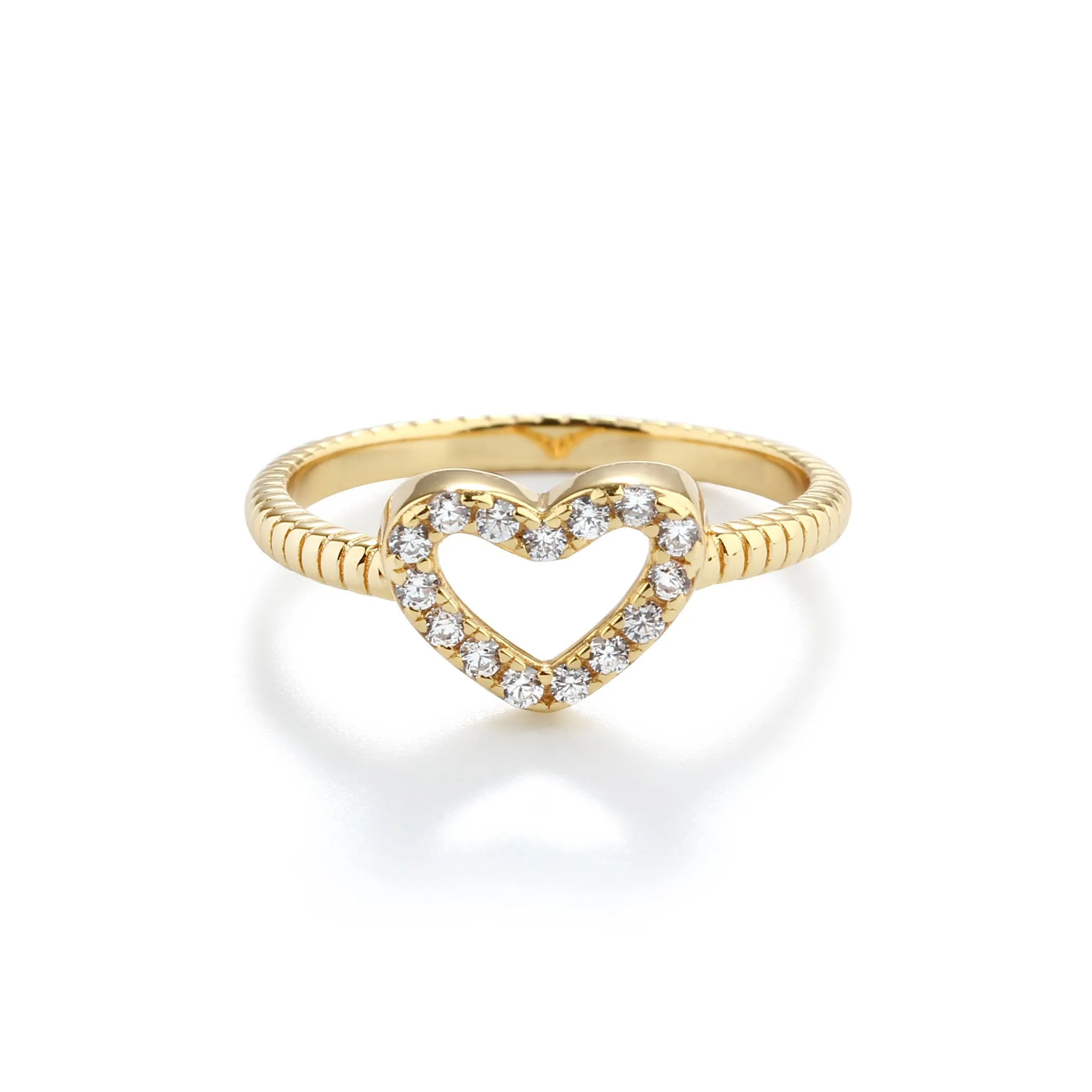 Little Girls 14k Gold-Plated Heart Baby Ring