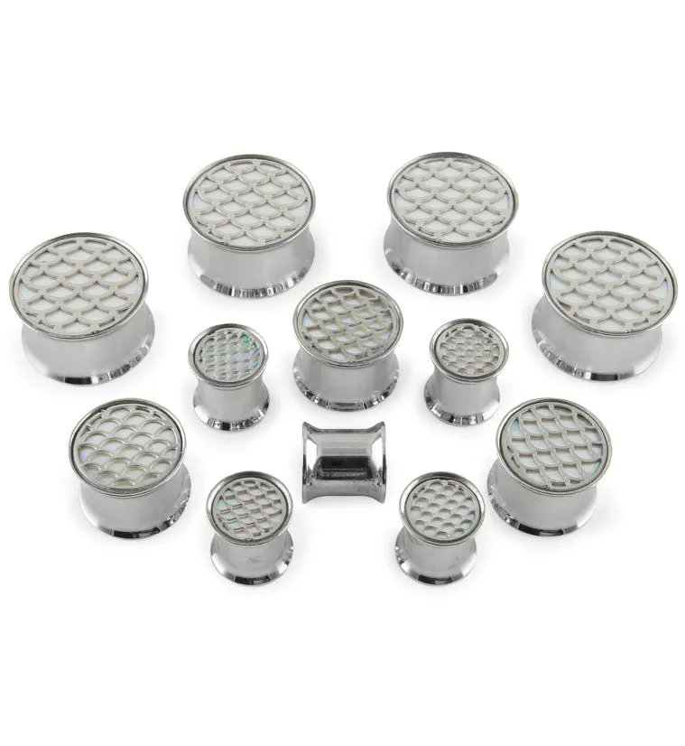 Luminescent Mermaid Scale Stainless Steel Plugs