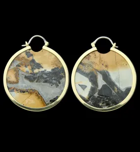 Maligano Jasper Stone Brass Ear Weights