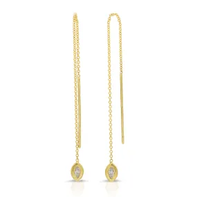 Marquis Diamond Nesting Gem Drop Earrings