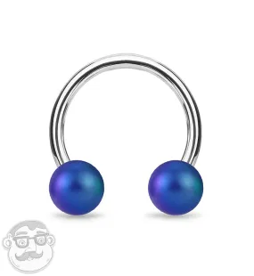 Matte Blurple Stainless Steel Circular Barbell