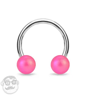 Matte Pink Stainless Steel Circular Barbell