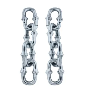 Mini OG Chain Quad Link White Brass Ear Weights