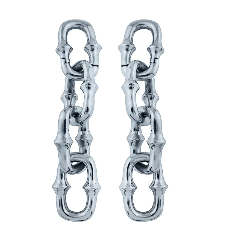 Mini OG Chain Quad Link White Brass Ear Weights