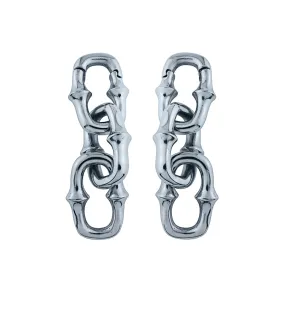 Mini OG Chain Triple Link White Brass Ear Weights