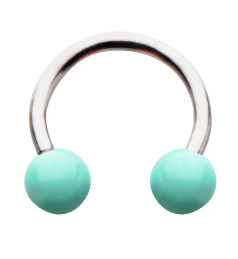 Mint Ceramic Stainless Steel Circular Barbell
