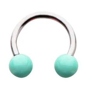 Mint Ceramic Stainless Steel Circular Barbell