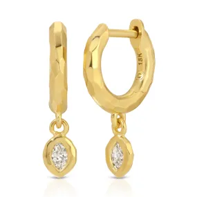 Nano Nesting Diamond Marquis Charmed Micro Gabby Hoops