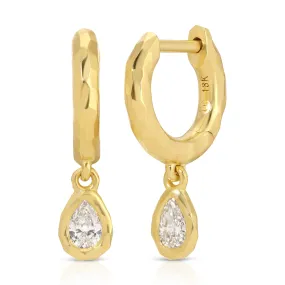 Nano Nesting Diamond Pear Charmed Micro Gabby Hoops