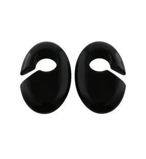Ovaloid Black Obsidian Ear Weights