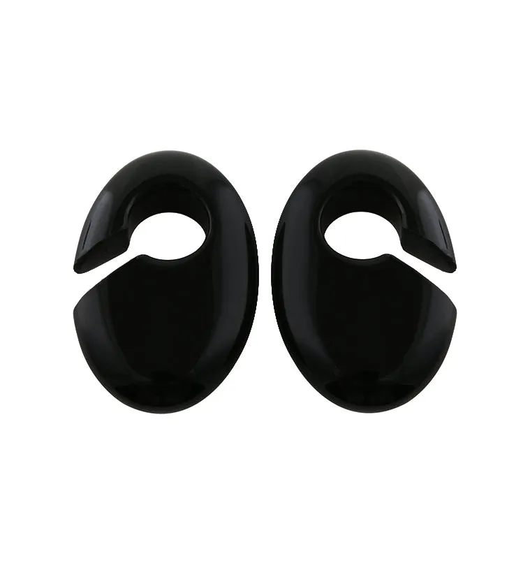 Ovaloid Black Obsidian Ear Weights
