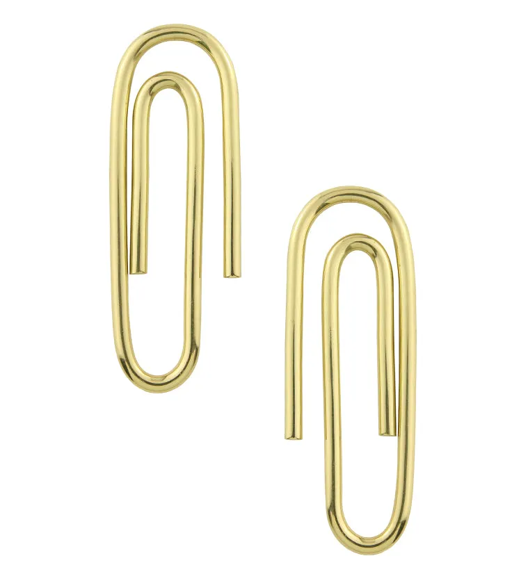 Paperclip Brass Ear Weights