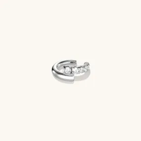 Pave Layered Cuff Silver