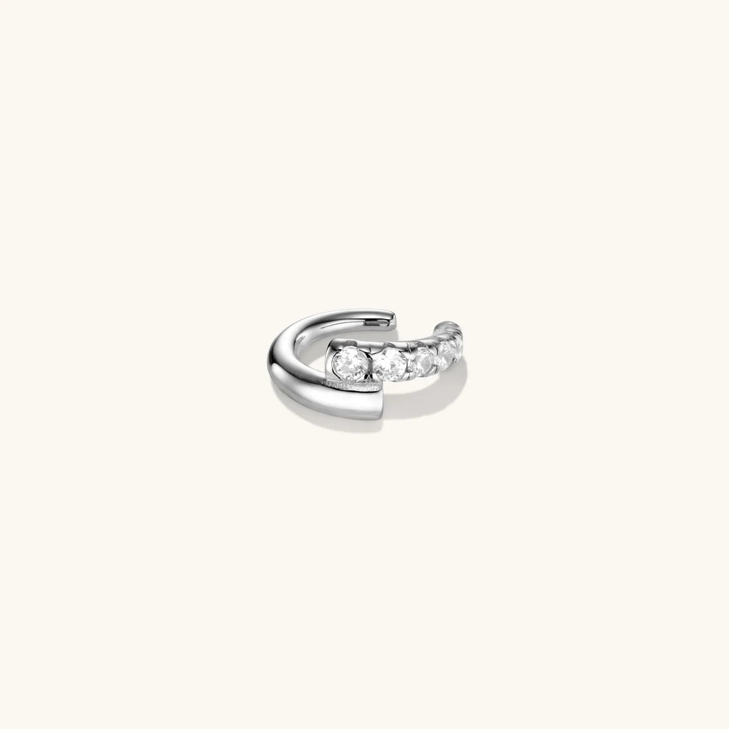 Pave Layered Cuff Silver