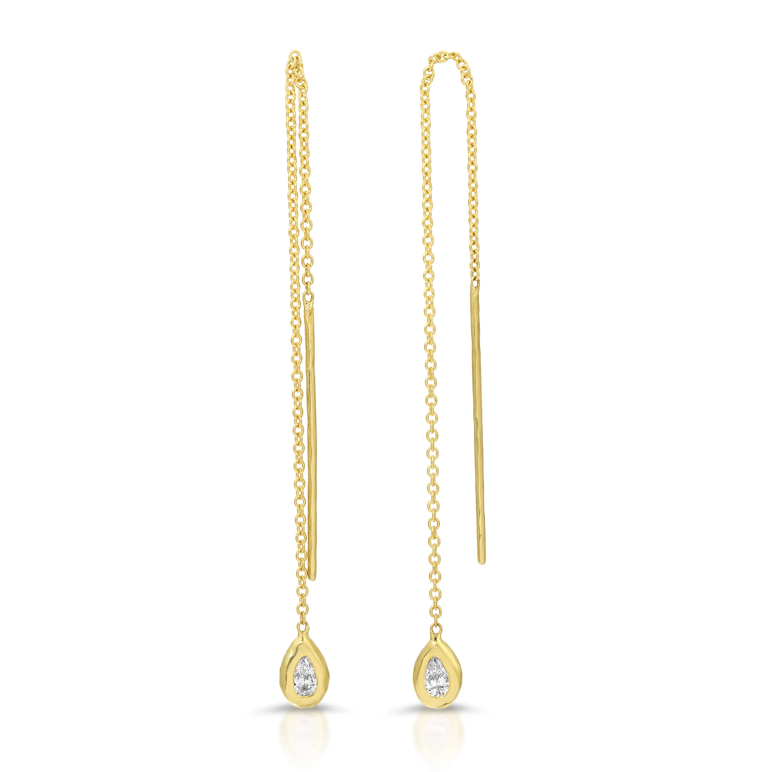 Pear DiamondNesting Gem Drop Earrings