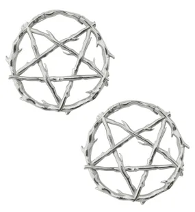Pentagram Thorn Hinged Ear Weights