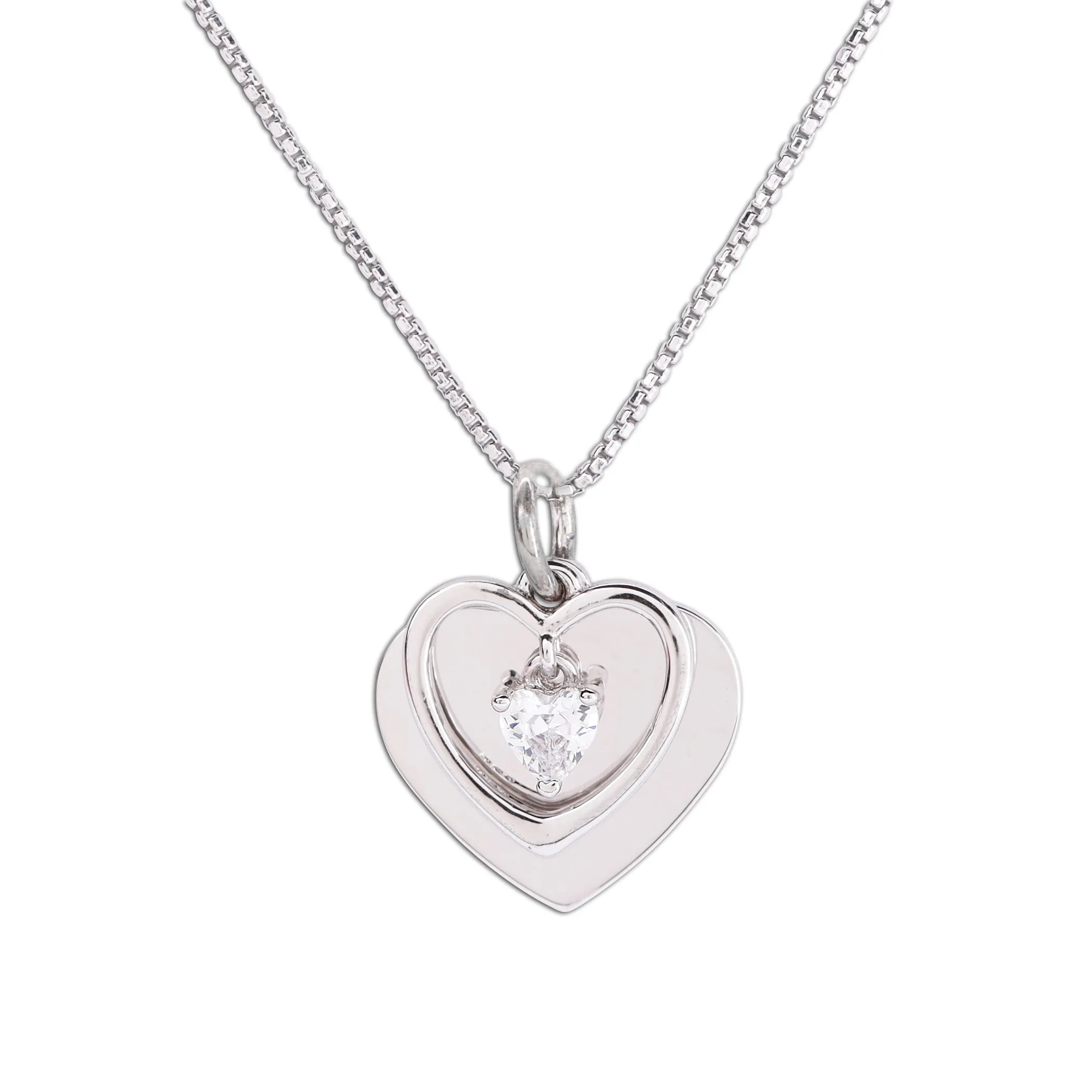 Personalized Sterling Silver FREE Engraved Birthstone Dancing Heart Necklace for Girls