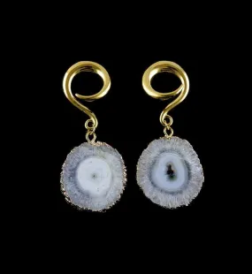 Quartz Slice Ear Weights