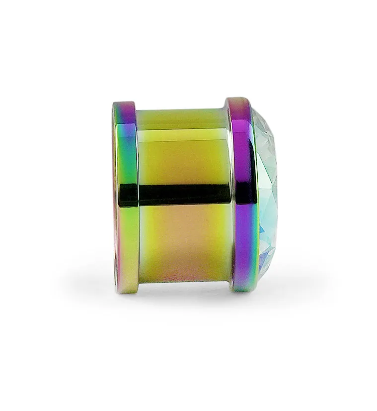 Rainbow Aurora Gem Stainless Steel Plugs