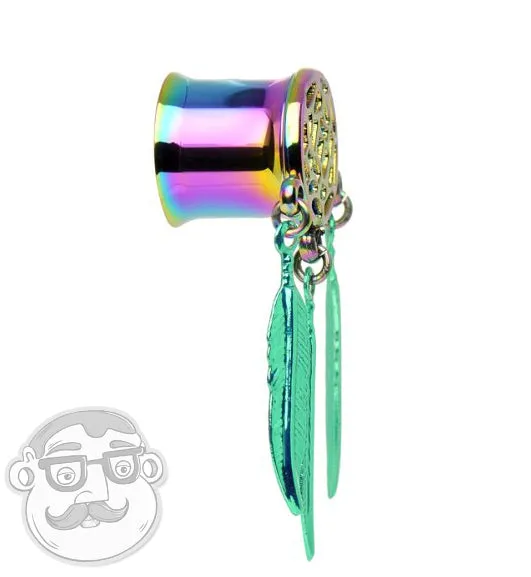 Rainbow Dreamcatcher Tunnel Plugs