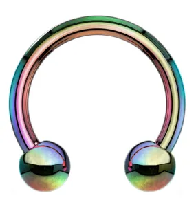 Rainbow PVD Circular Barbell