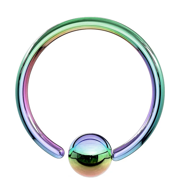 Rainbow PVD Fixed Ball Captive Ring