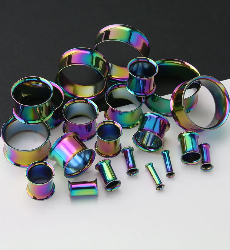Rainbow PVD Stainless Steel Double Flare Tunnels