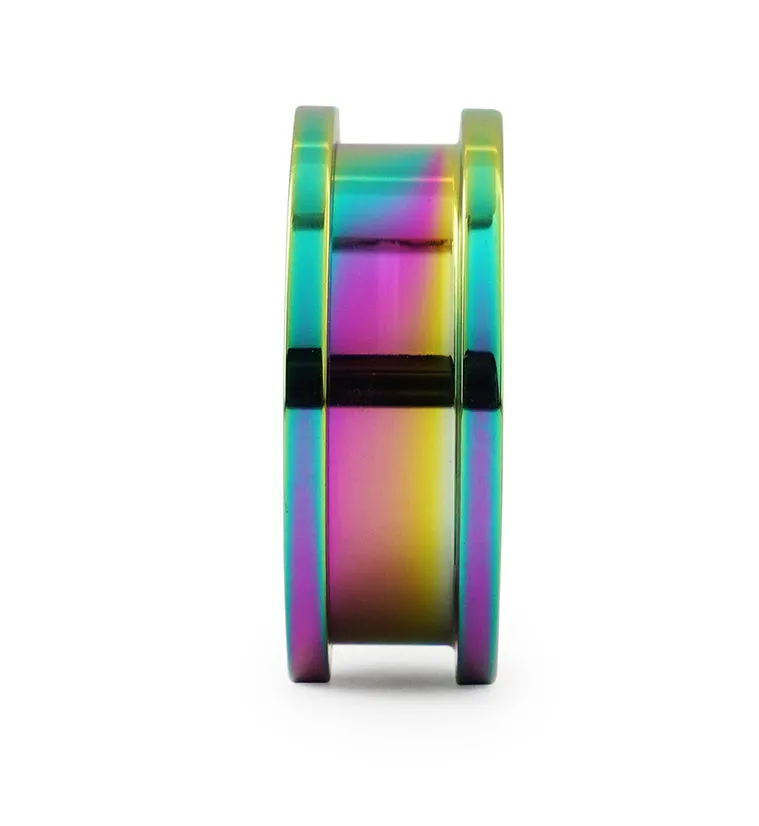 Rainbow Stainless Steel Screw on Tunnels