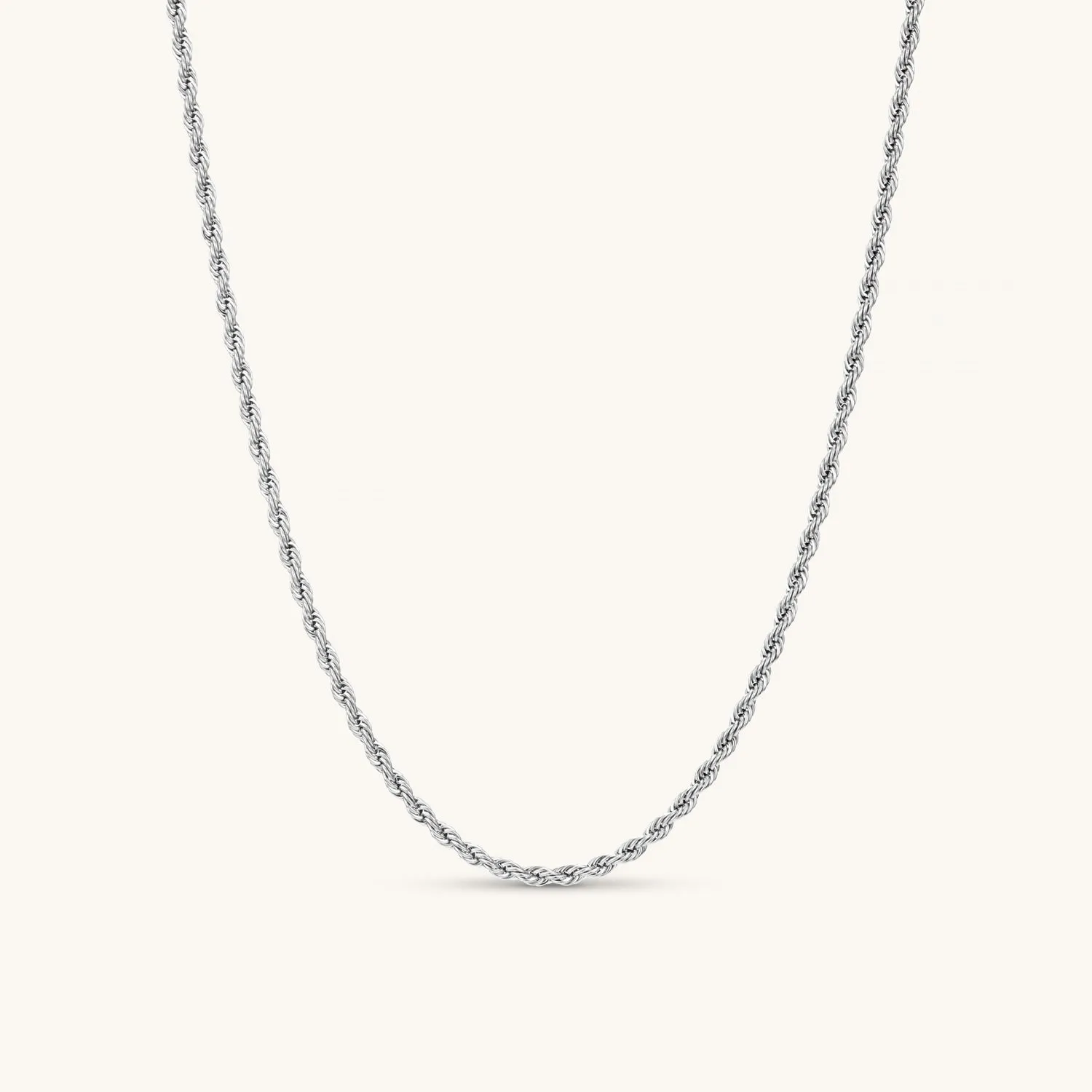 Rope Necklace In Silver