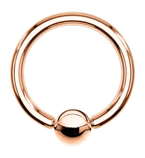 Rose Gold Captive Ring Stainless Steel