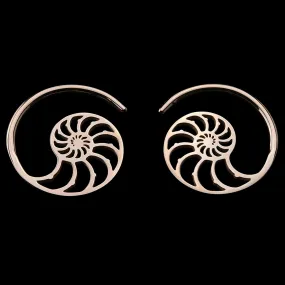 Rose Gold PVD Ammonite Ear Weights