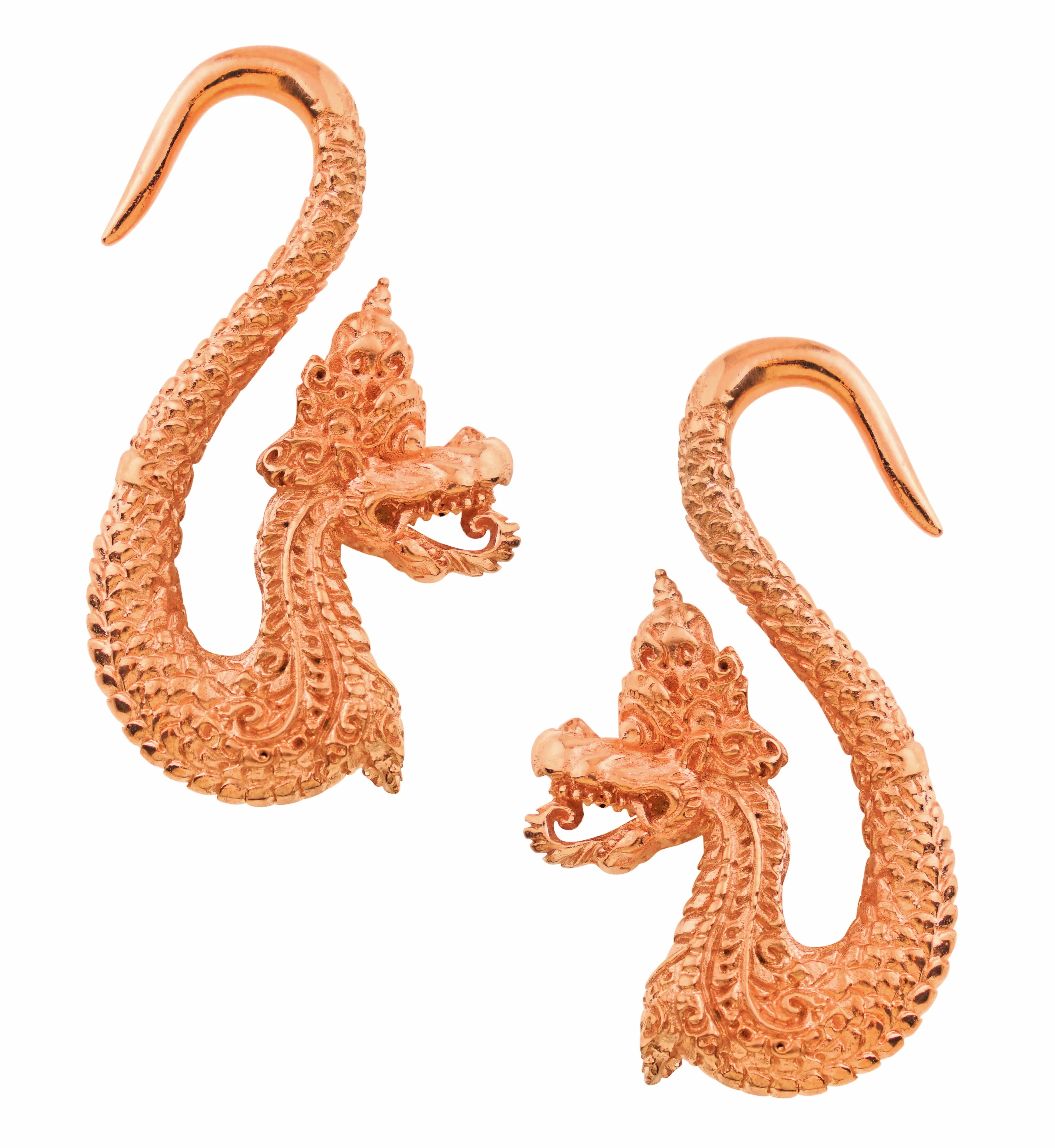 Rose Gold PVD Dragon Brass Ear Weights