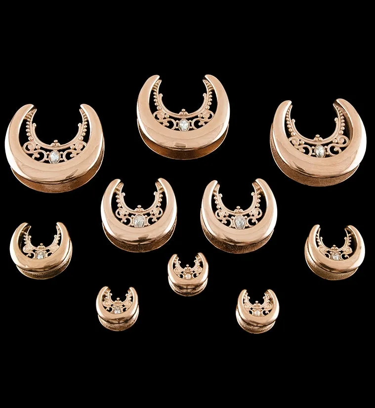 Rose Gold PVD Filigree Stainless Steel Saddles