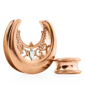 Rose Gold PVD Filigree Stainless Steel Saddles